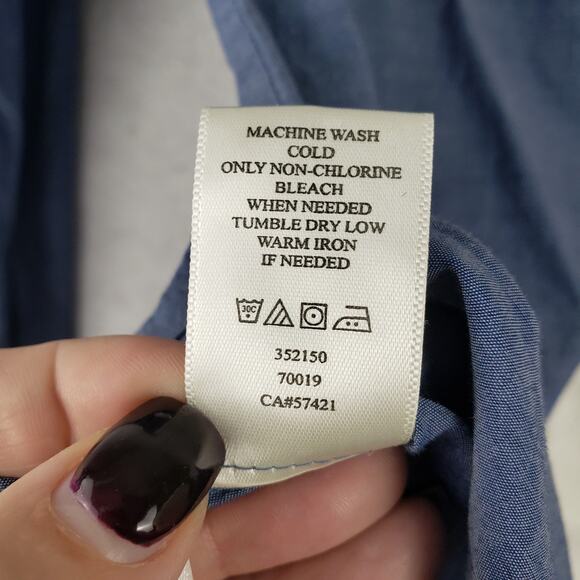 Ann Taylor Blue and White Button Down Shirt - Picture 7 of 9